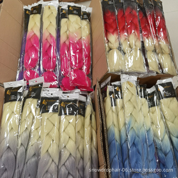 Julianna Hair Colorful Expression Extensions Synthetic Ultra X pression Attachments Ombre Jumbo Hair Yaki Braiding Hair